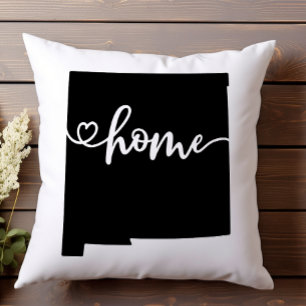 Coussin Plan d'État du Nouveau-Mexique en forme de cœur