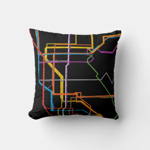 Coussin Plan du métro de la ville