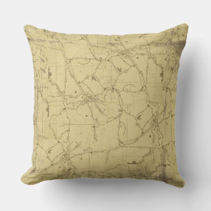 Coussin Plan du voyage routier Pillow