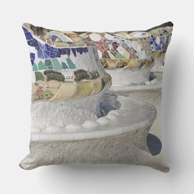 Coussin Plan rapproché des mosaïques sur le bâtiment de (Recto)