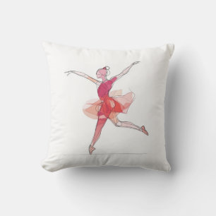 Coussin Plan Stroke Danser Rouge Ballerina Studio Décor
