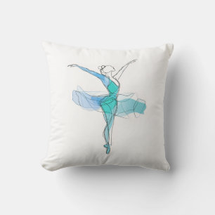 Coussin Plan Stroke Danser Vert Ballerina Décor