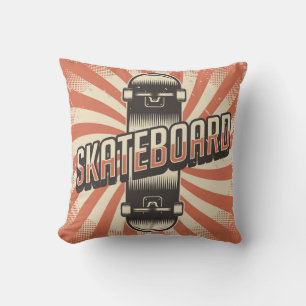 Coussin Planche à roulettes Classic Grunge Retro Vintage o