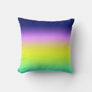 Coussin Planche de couleurs d'été Ombre violet jaune vert