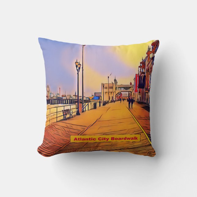 Coussin Planche de la Plage Pop Art (Recto)