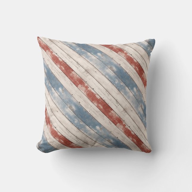 Coussin Planche en bois Americana rustique (Recto)