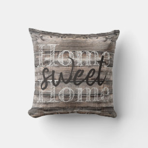 Coussin planches de bois patinées type en détresse