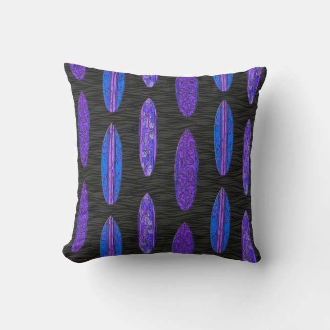 Coussin Planches de surf hawaïennes pour grosses vagues (Recto)