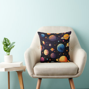 Coussin Planètes Colorées de l'Espace