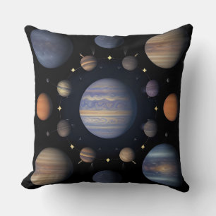 Coussin Planètes du système solaire disposées dans l'espac