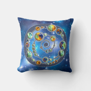 Coussin Planètes en formation de cercle de culture + votre