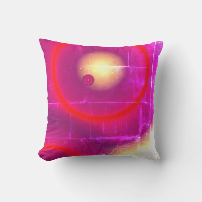 Coussin Planètes rouges roses solaires Cercles Astronomie  (Recto)