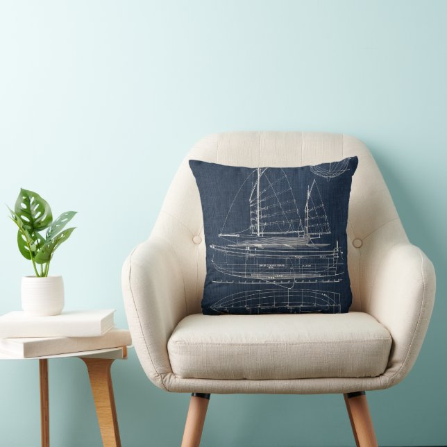 Coussin Plans de voilier (Chaise)