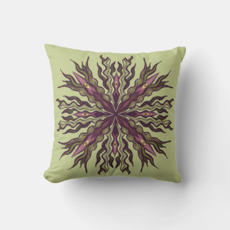 Coussin Plante à œil psychédélique - Mandala botanique sur