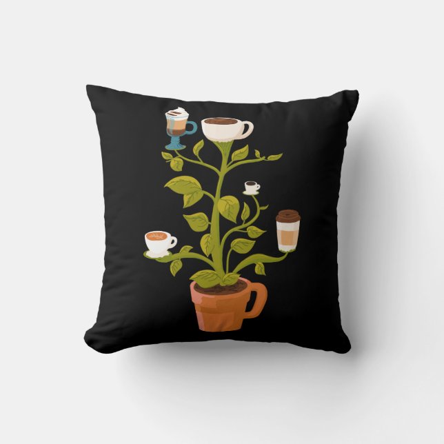 Coussin Plante café (Recto)