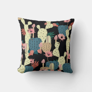 Coussin Plante de Cactus : Motif botanique Vintage