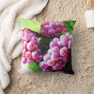 Coussin "Plante de fruits de raisins" jolie photo. Command