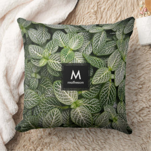 Coussin Plante en mosaïque Fittonia avec Feuilles variés