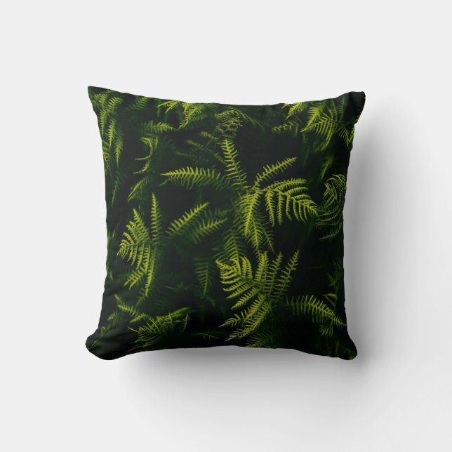 COUSSIN PLANTE FEUILLE VERT ET JAUNE (Recto)