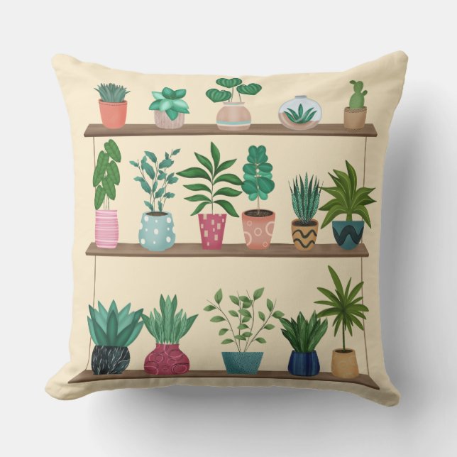 Coussin Plante Heureuse (Recto)