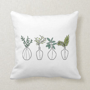 Coussin Plantes à Vase