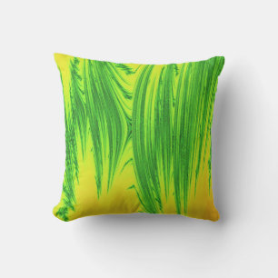 COUSSIN PLANTES D'EAU VERTE ET JAUNE