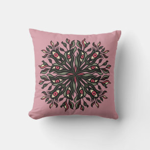 Coussin Plantes et yeux trippy - Botanique psychédélique