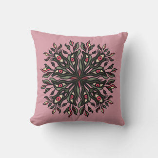Coussin Plantes et yeux trippy - Botanique psychédélique