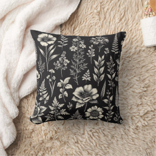 Coussin Plantes, Feuilles et fleurs Histoire naturelle
