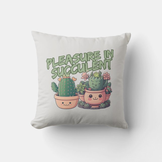 Coussin Plantes succulents (Recto)