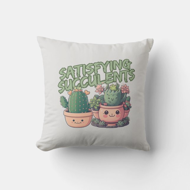 Coussin Plantes succulents (Recto)