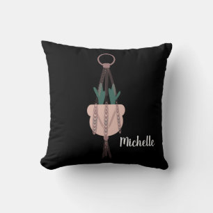 Coussin Plants suspendus en macramé pour pots de cactus re