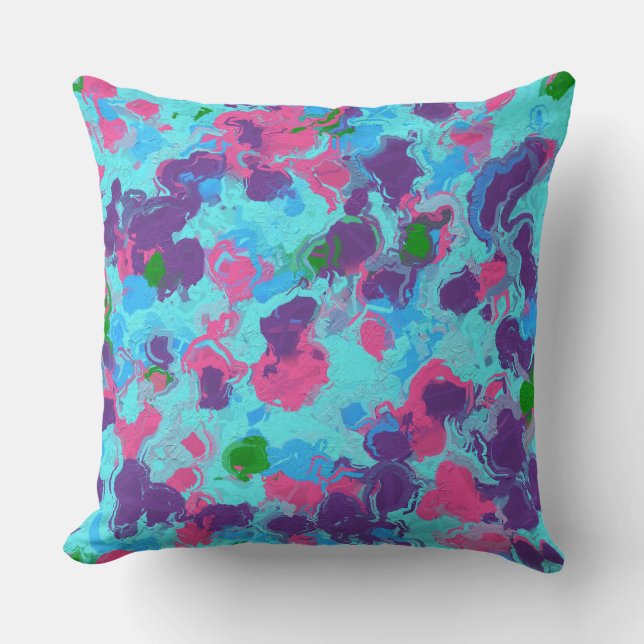 Coussin Plaque Abstraite de sirène (Recto)