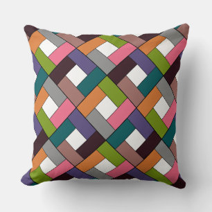 Coussin Plaque de carrosserie géométrique en tôle multicol