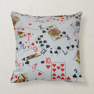 Coussin Plaque De Cartes Éparpillée, Jetez Un Coussin.