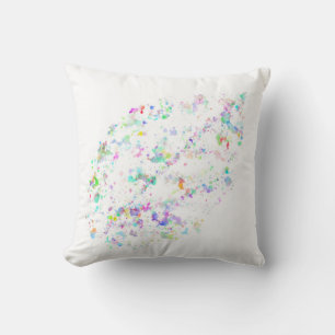Coussin Plaque de peinture de couleur d'eau en forme de fe