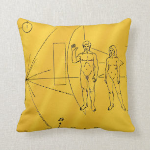 Coussin Plaque dorée de la sonde spatiale NASA Pioneer 10
