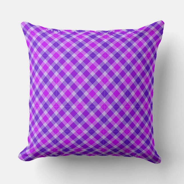 Coussin Plaqué violet tricolore (Recto)