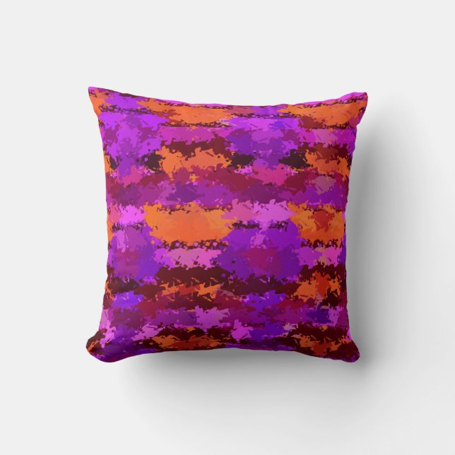 Coussin Plaques de mauve et d'orange américain MoJo Pillo (Recto)