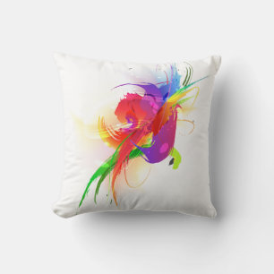 Coussin Plaques de peinture Abstraites Rainbow Lorikeet