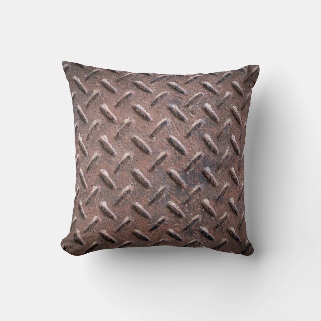 Coussin Plaques de surface vieilles en acier non glissant. (Recto)