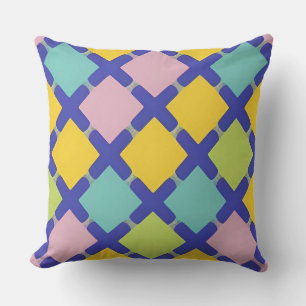 Coussin Plaques vibrantes géométric