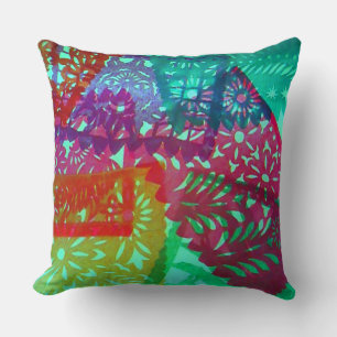 Coussin Plat de papier de Picado (Papel Picado)