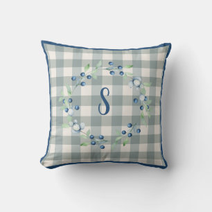 Coussin Plat En vichy Pays Agritourisme Monogramme