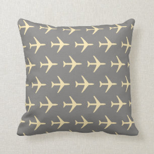 Coussin plat jaune pâle de mouche d'aviation