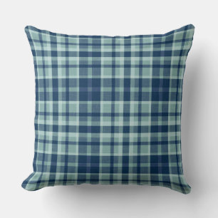 Coussin Plat vert sauge bleu moderne