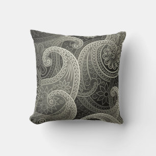 Coussin Platinum Paisley Motif intemporel