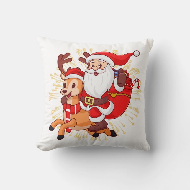 Coussin **"Playful Santa Claus Design – Fun and Festive Ch (Recto)