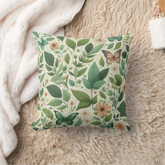 Coussin plein d'herbe et d'arbres