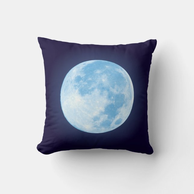 Coussin Pleine lune bleue (Recto)
